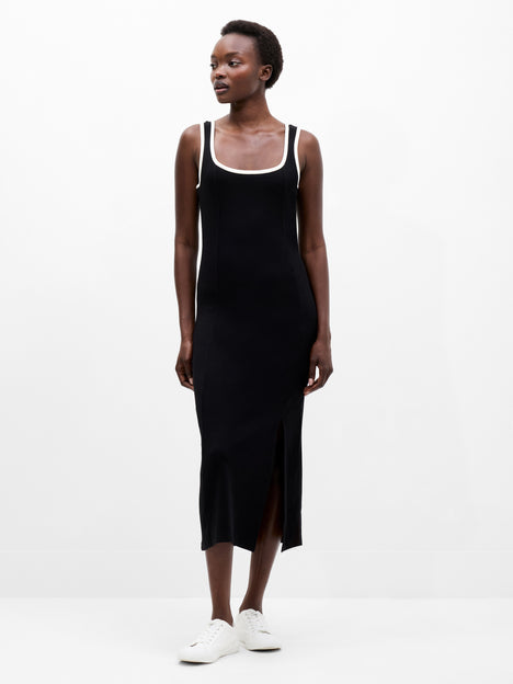 Square Neck Contrast Dress