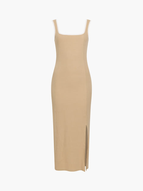 Square Neck Contrast Dress