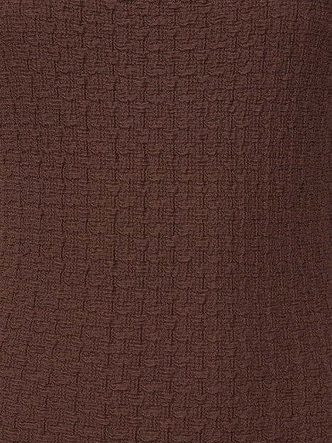 Textured Square Neck Midi Dress