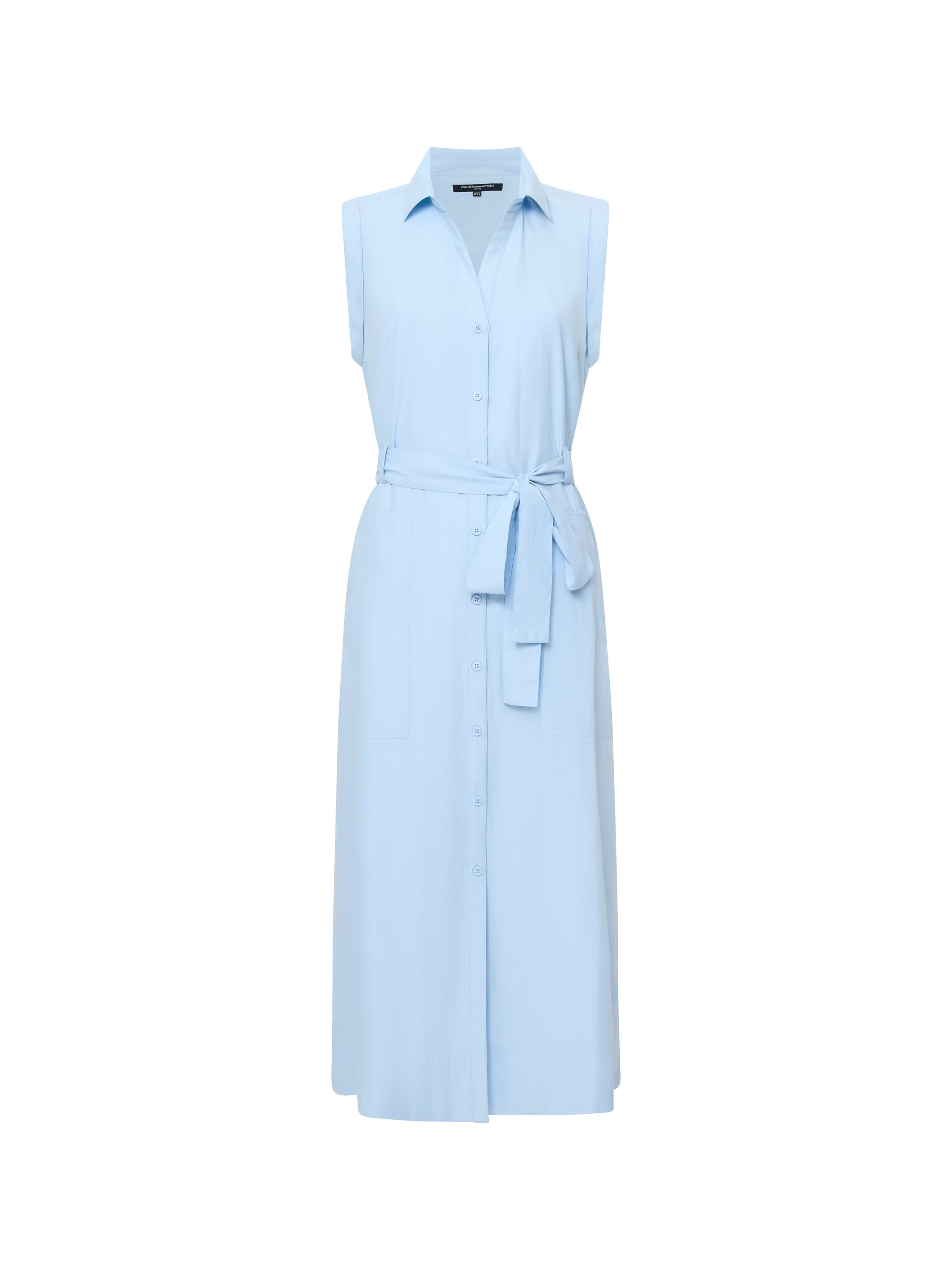 Era Poplin Sleeveless Belted Midaxi Dress
