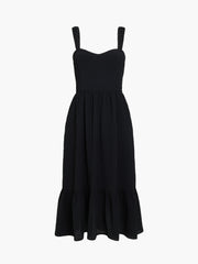 Sweetheart Textured Tie-Back Dress