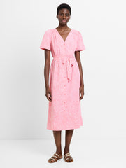 Bernice V-Neck Button-Through Midi Dress