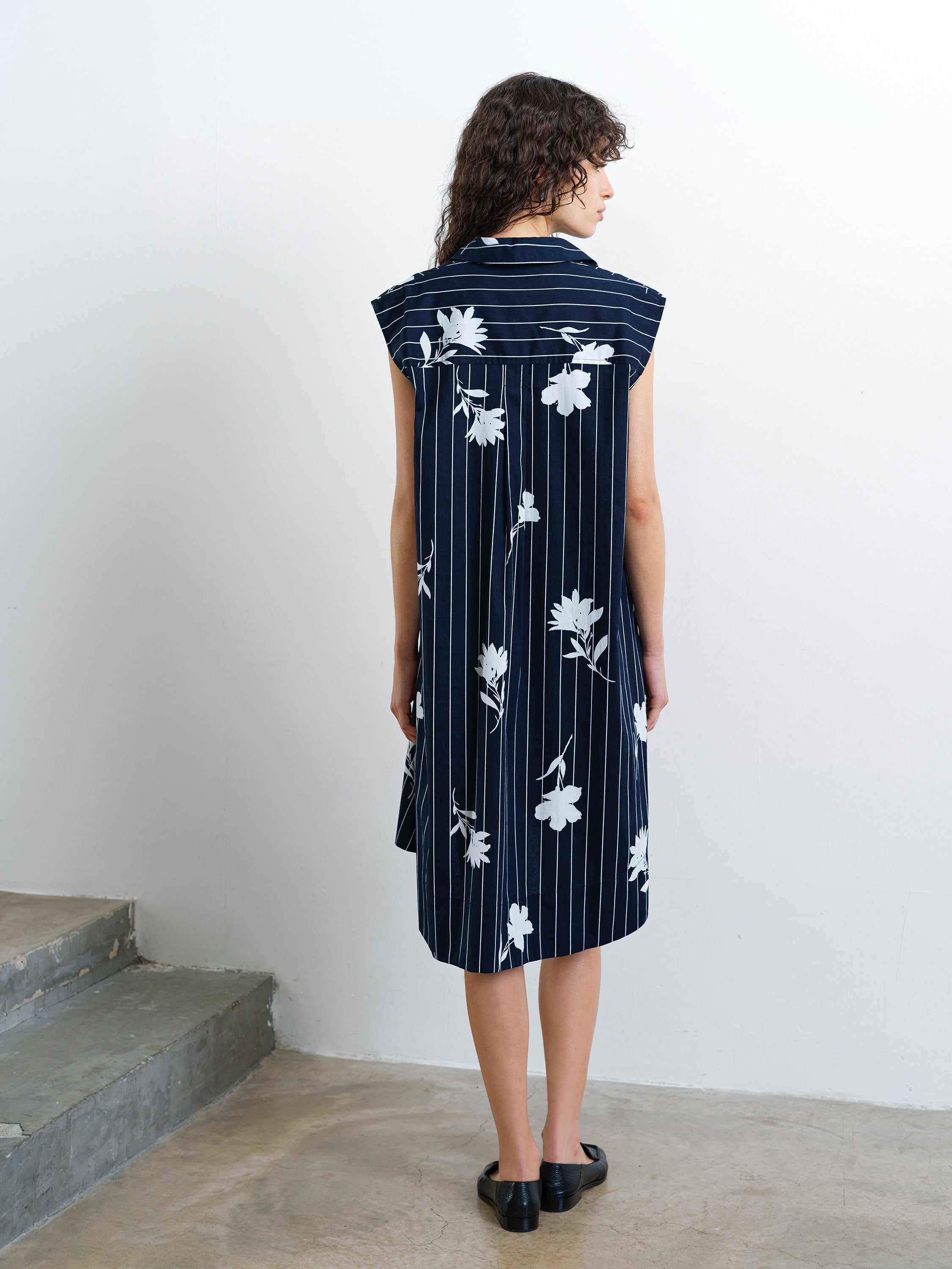 Cambria Cotton Sleeveless Drawstring Dress