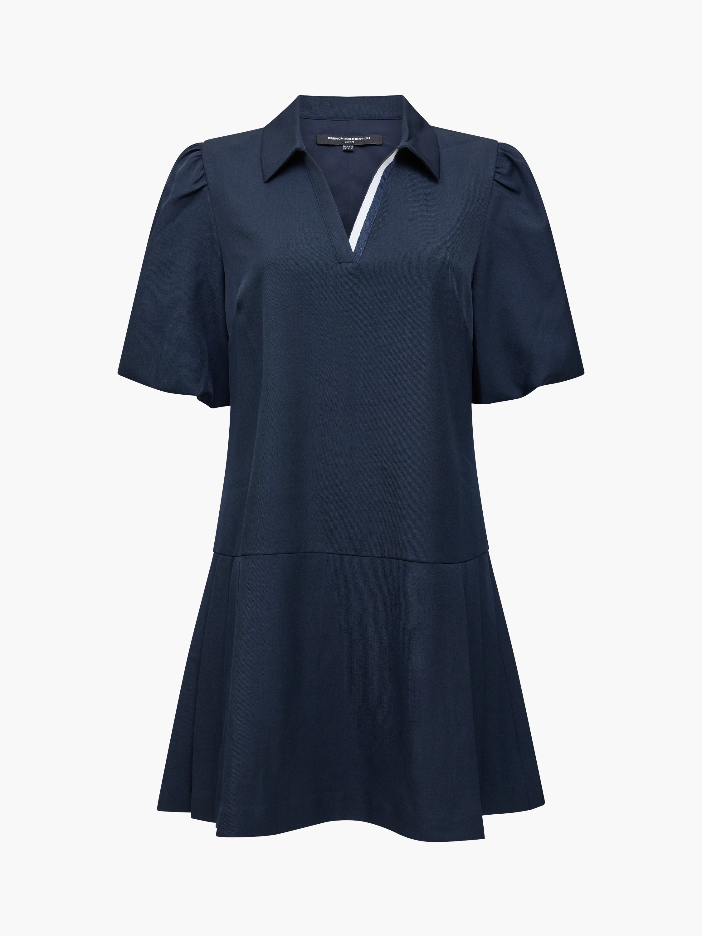 Salma Suiting Puff Sleeve Pleated Mini Dress