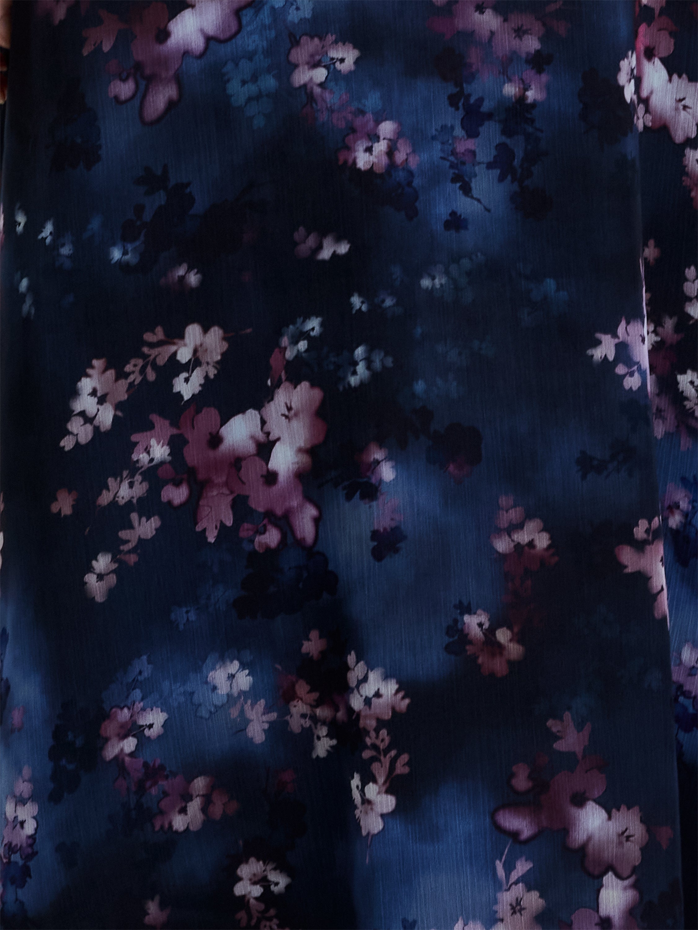 Clara Floral V Neck Puff Sleeve Midi Smock Dress