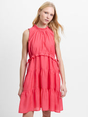 Holland Sleeveless Tiered Pink Above Knee Dress