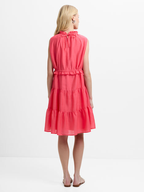 Holland Sleeveless Tiered Pink Above Knee Dress
