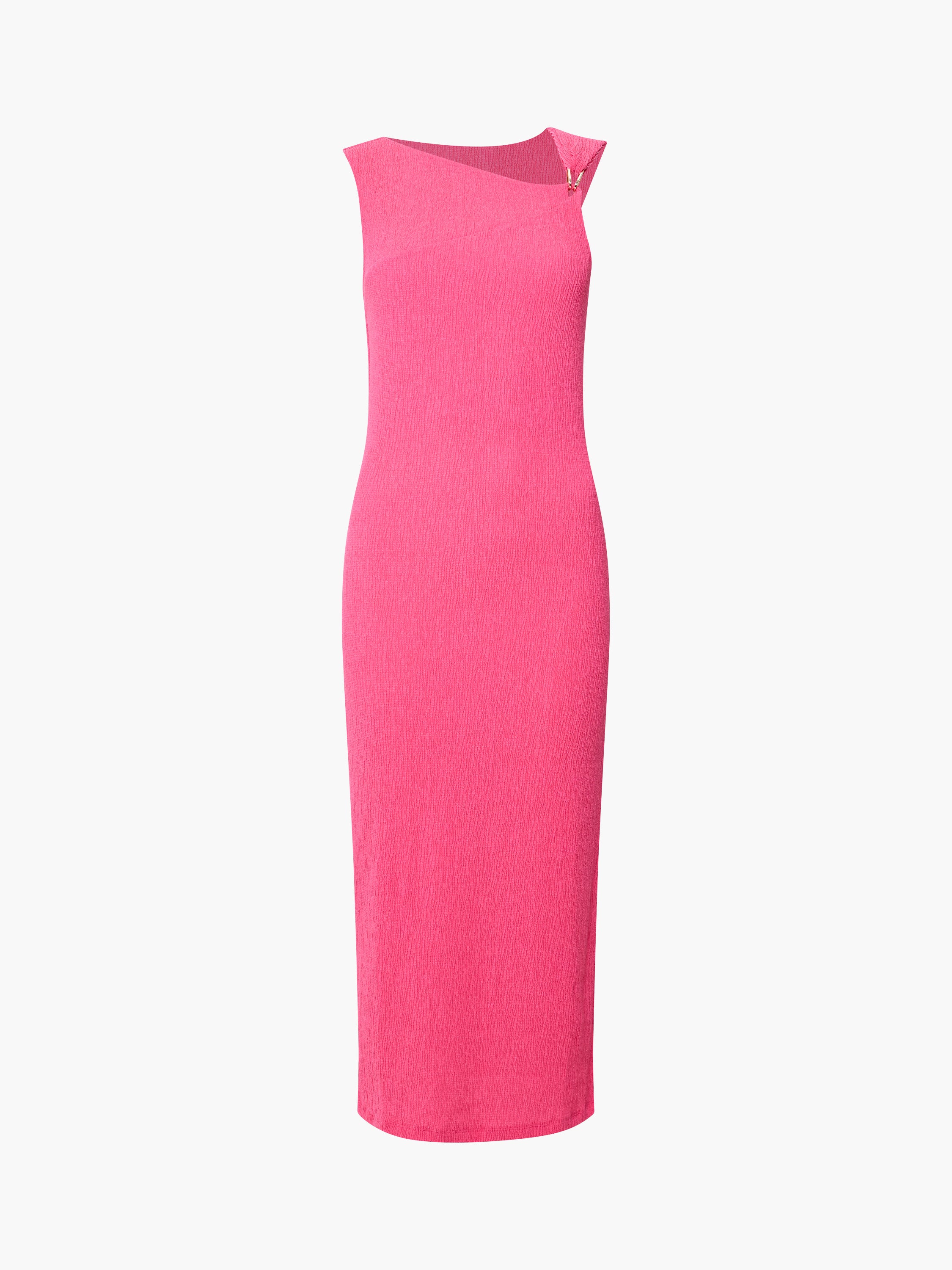Trixie Soft Textured Pink Midi Dress