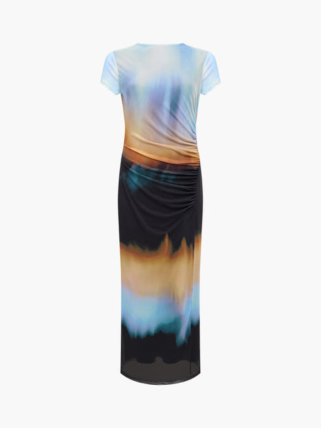 Marina Mesh Ombre Column Maxi Dress