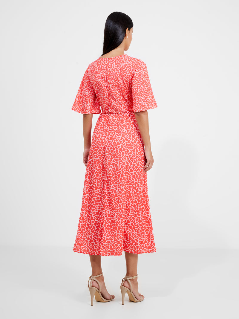 Kiss Print Angel Sleeve Dress