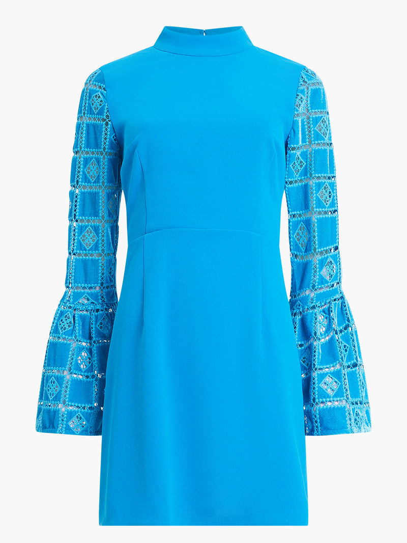 Garnet Velvet Lace Mini Dress