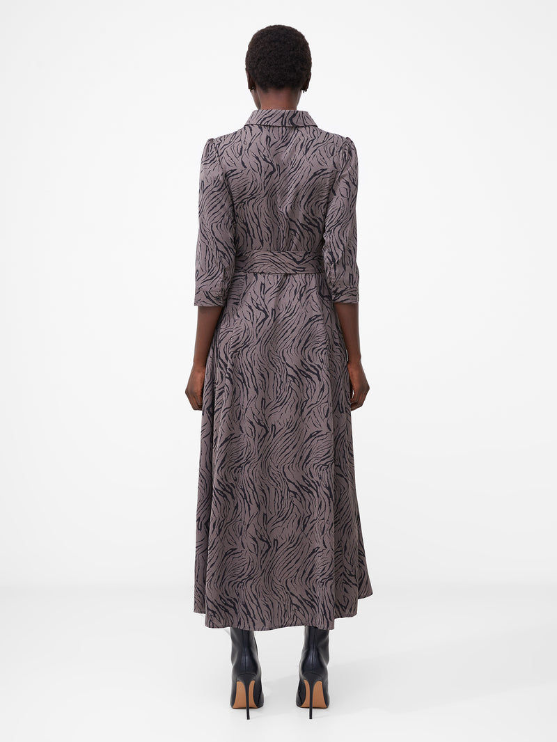 Abstract Midi Shirt Dress