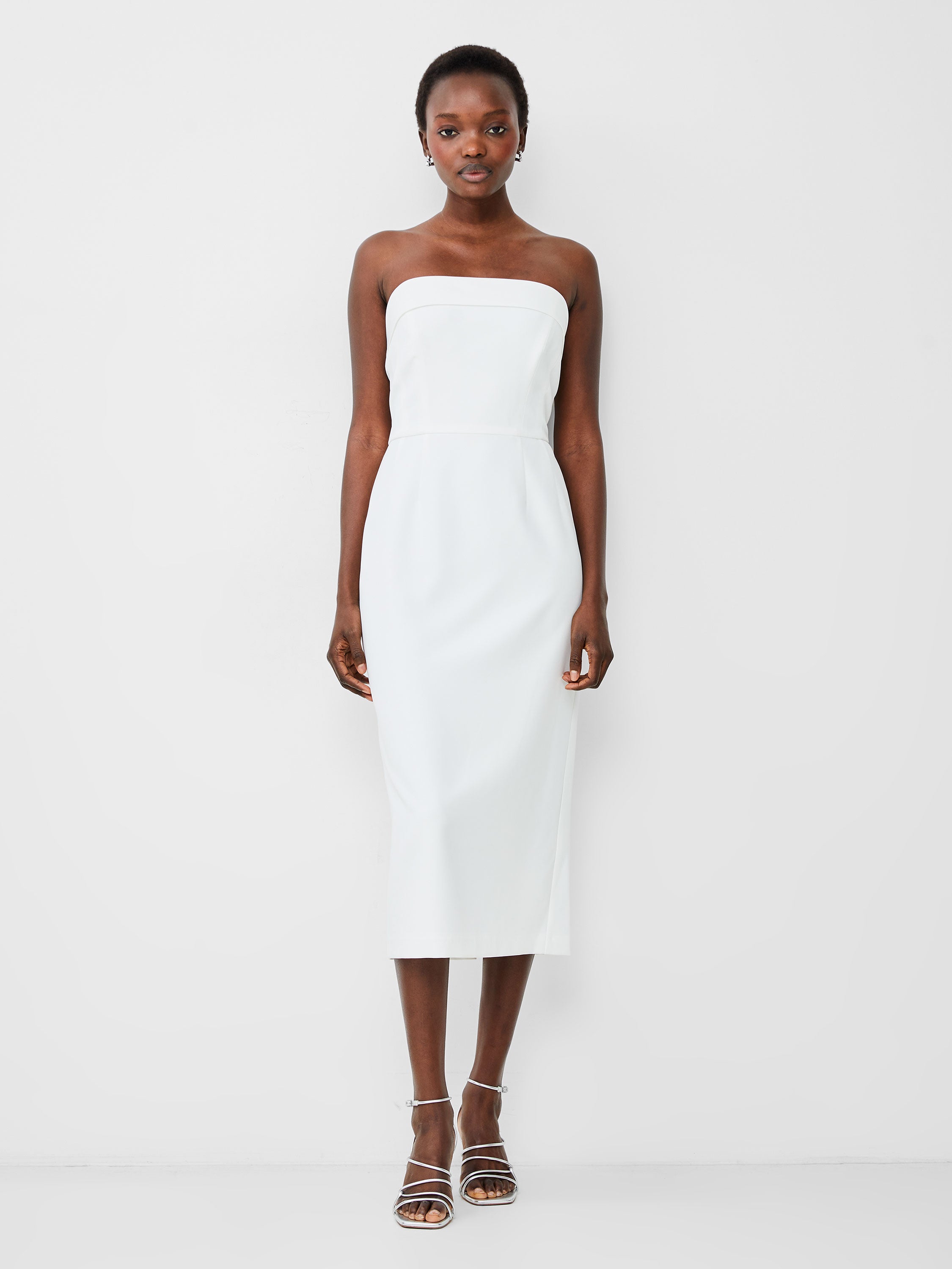 Echo Crepe Bandeau Midi Dress