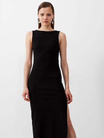 Sasia Boat Neckline Rib Dress