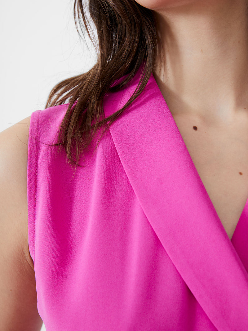 Sleeveless Shawl Dress