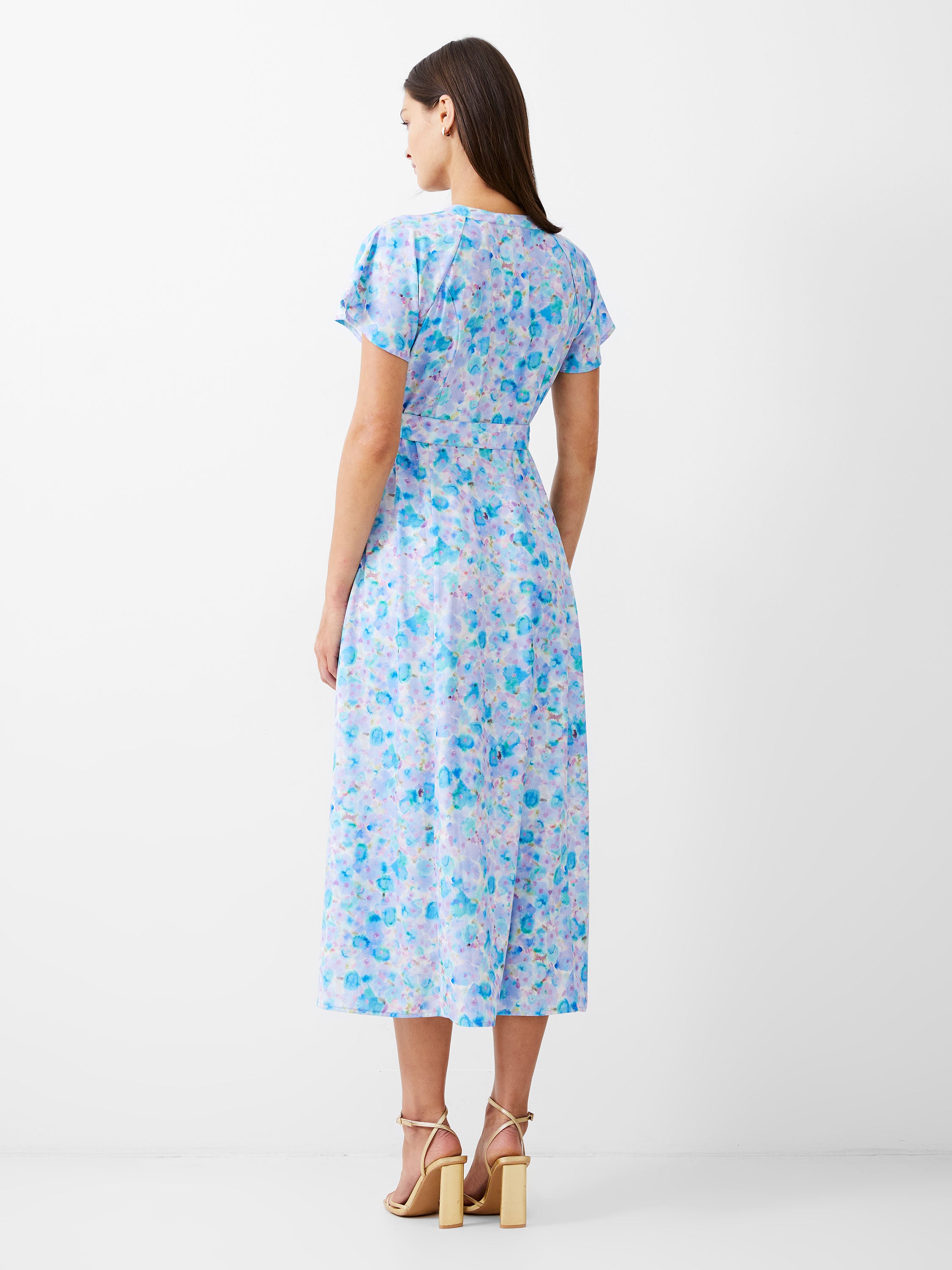 Gretha Belted V-Neckline Dress