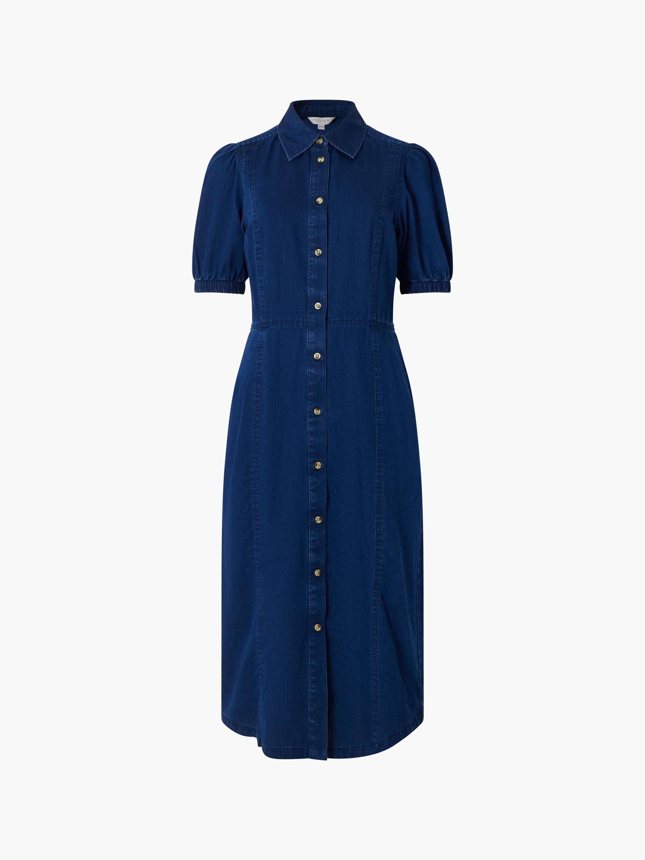 Chambray Button Through Shirt Dress