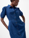 Chambray Button Through Shirt Dress