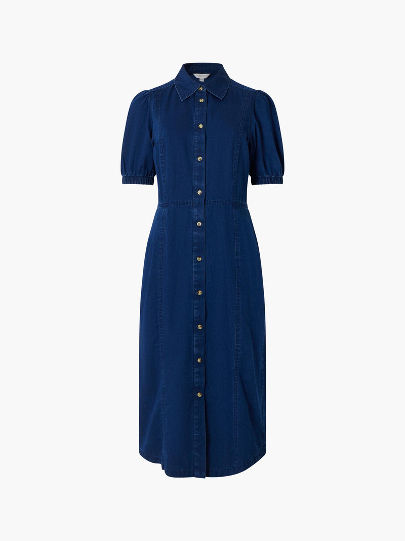 Chambray Button Through Shirt Dress