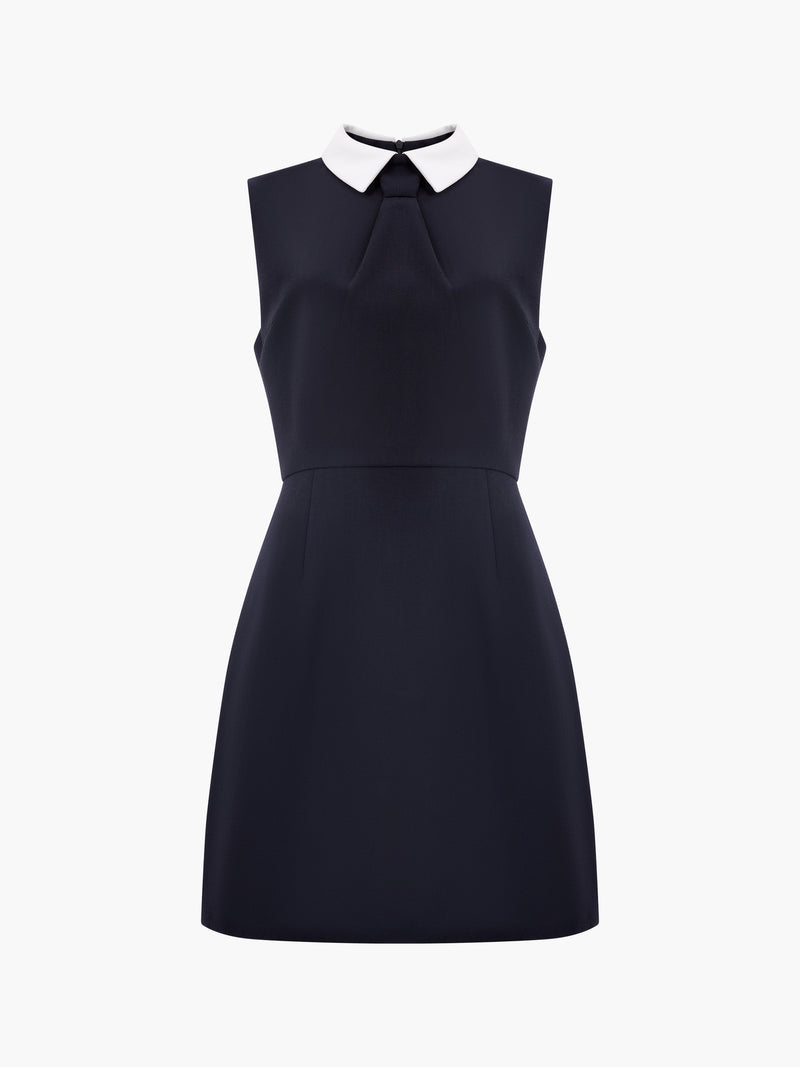 Gemma Collared Tie Sleeveless Mini Dress