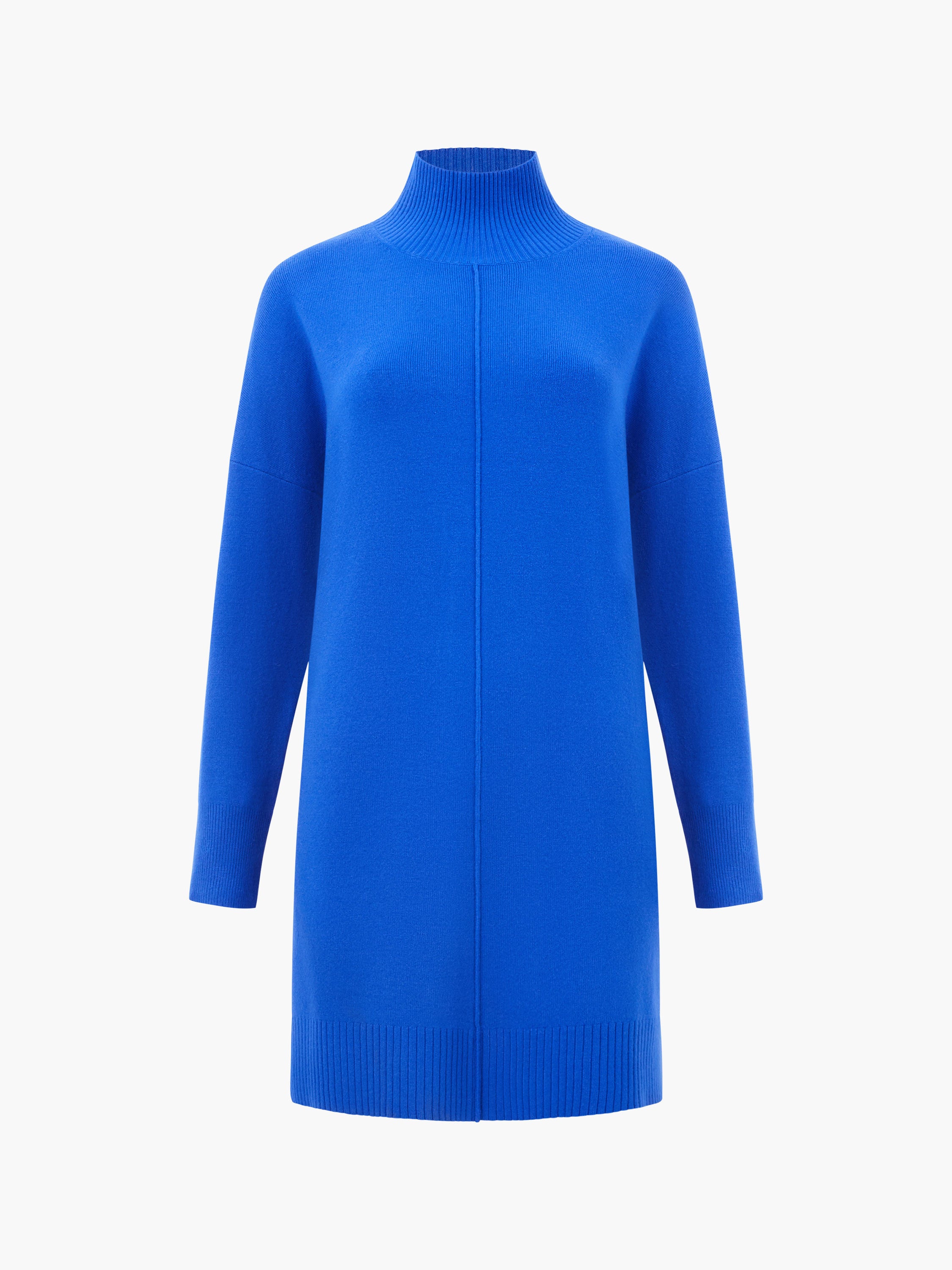 Babysoft Roll Neck Seam Mini Dress