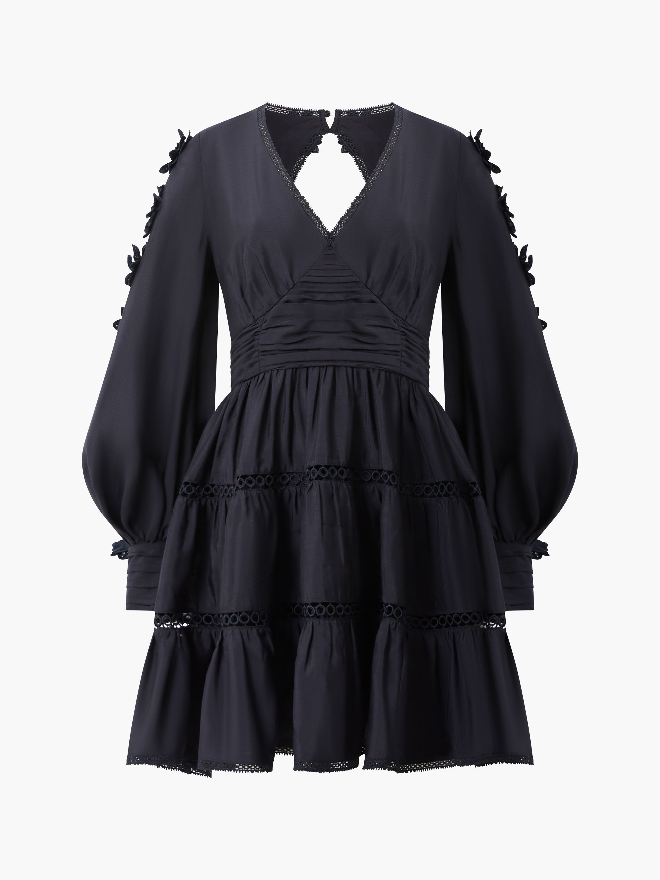 Aubrey 3D Lace Trim Mini Dress