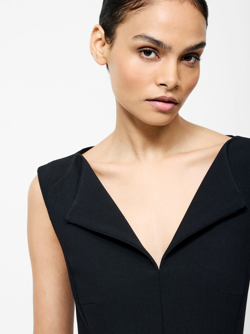 Azra Twill Pleated Mini Dress