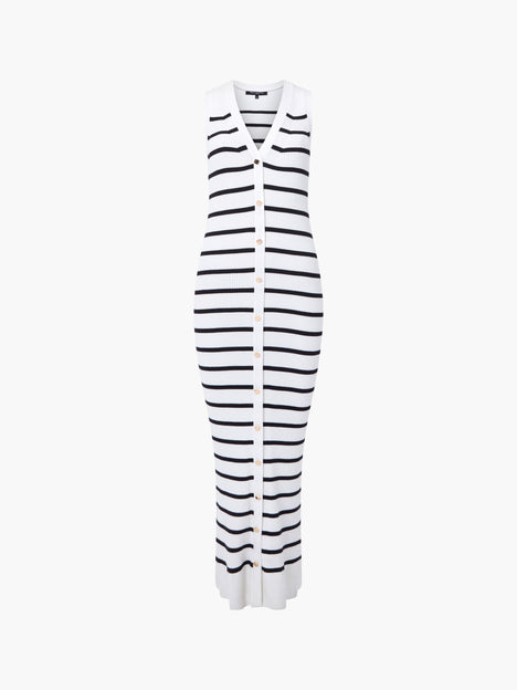 Nadina Sleeveless Stripe Knitted Dress