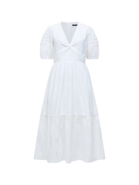 Cambria Cotton Broderie Midi Dress