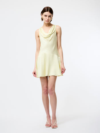 Oona Satin Asymmetrical Mini Dress