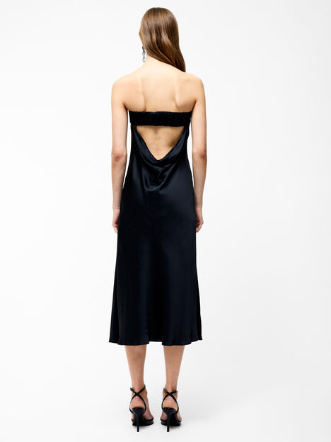Oona Satin Bandeau Midi Dress