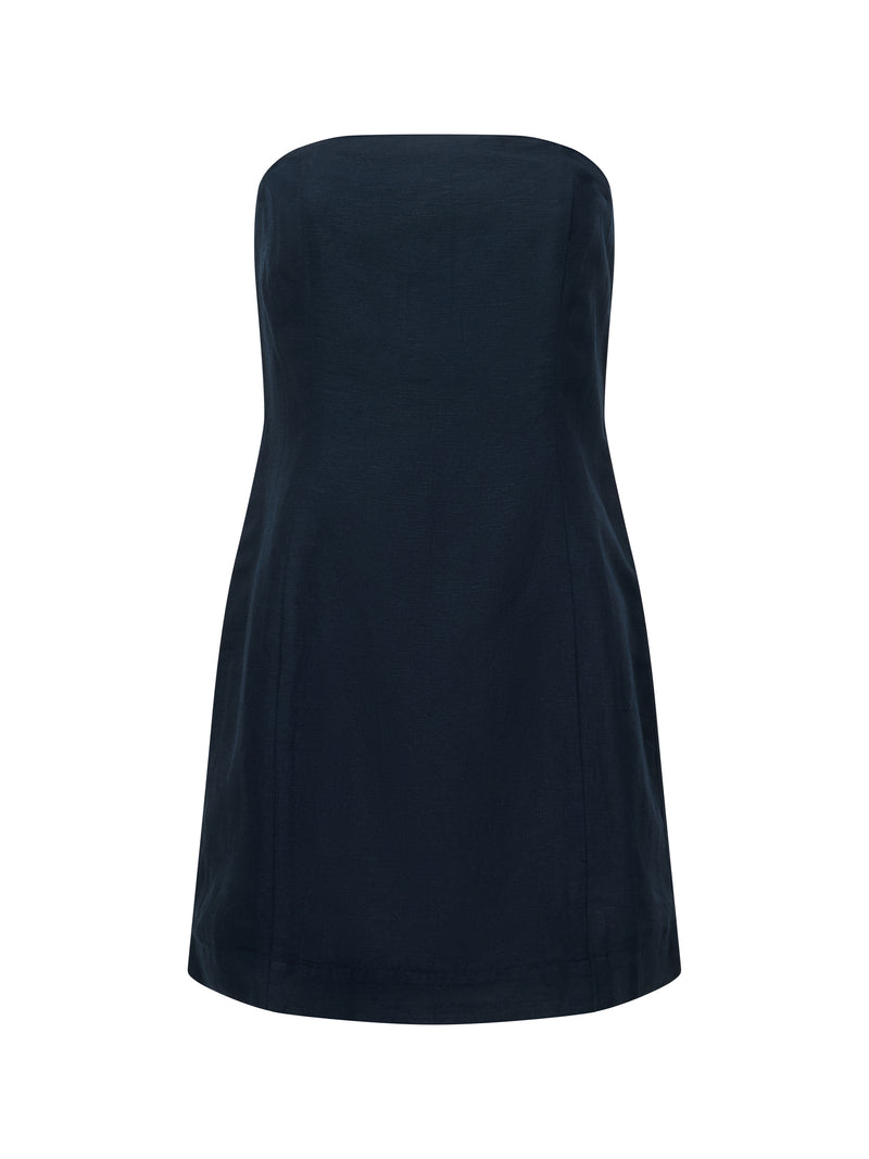Birdie Linen Bandeau Mini Dress