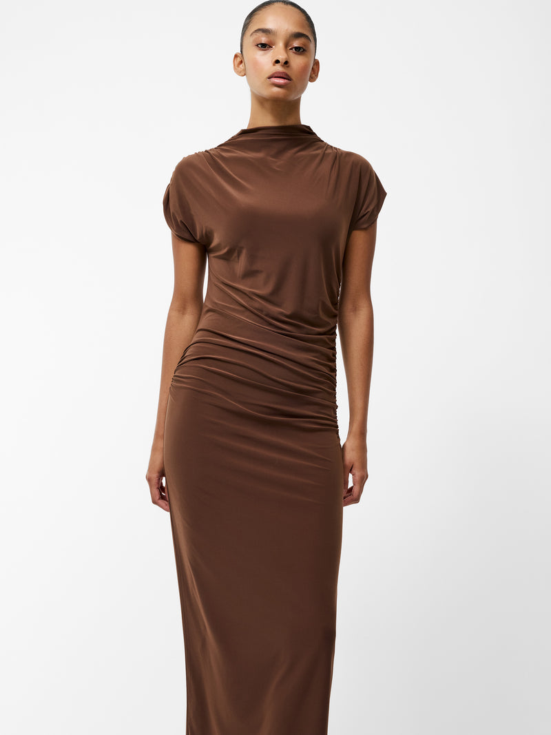 Draped Samira Mock Neck Dress