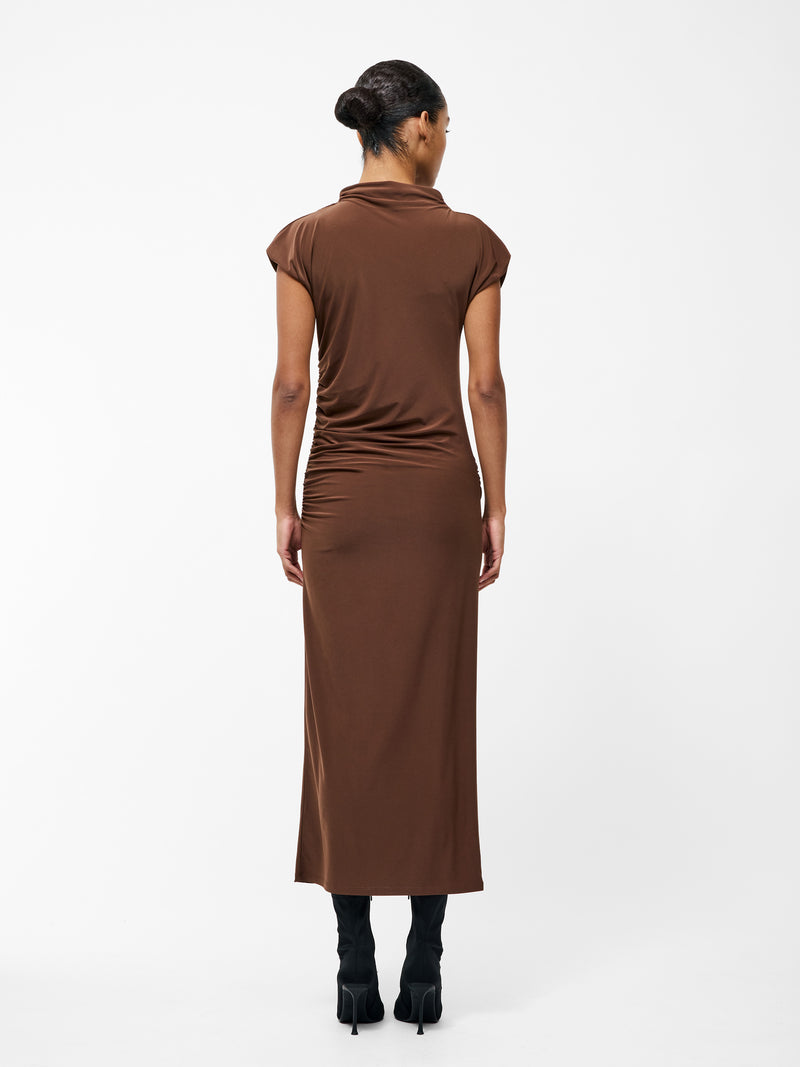 Draped Samira Mock Neck Dress