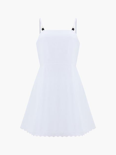 Ariette Linen Scalloped Mini Dress