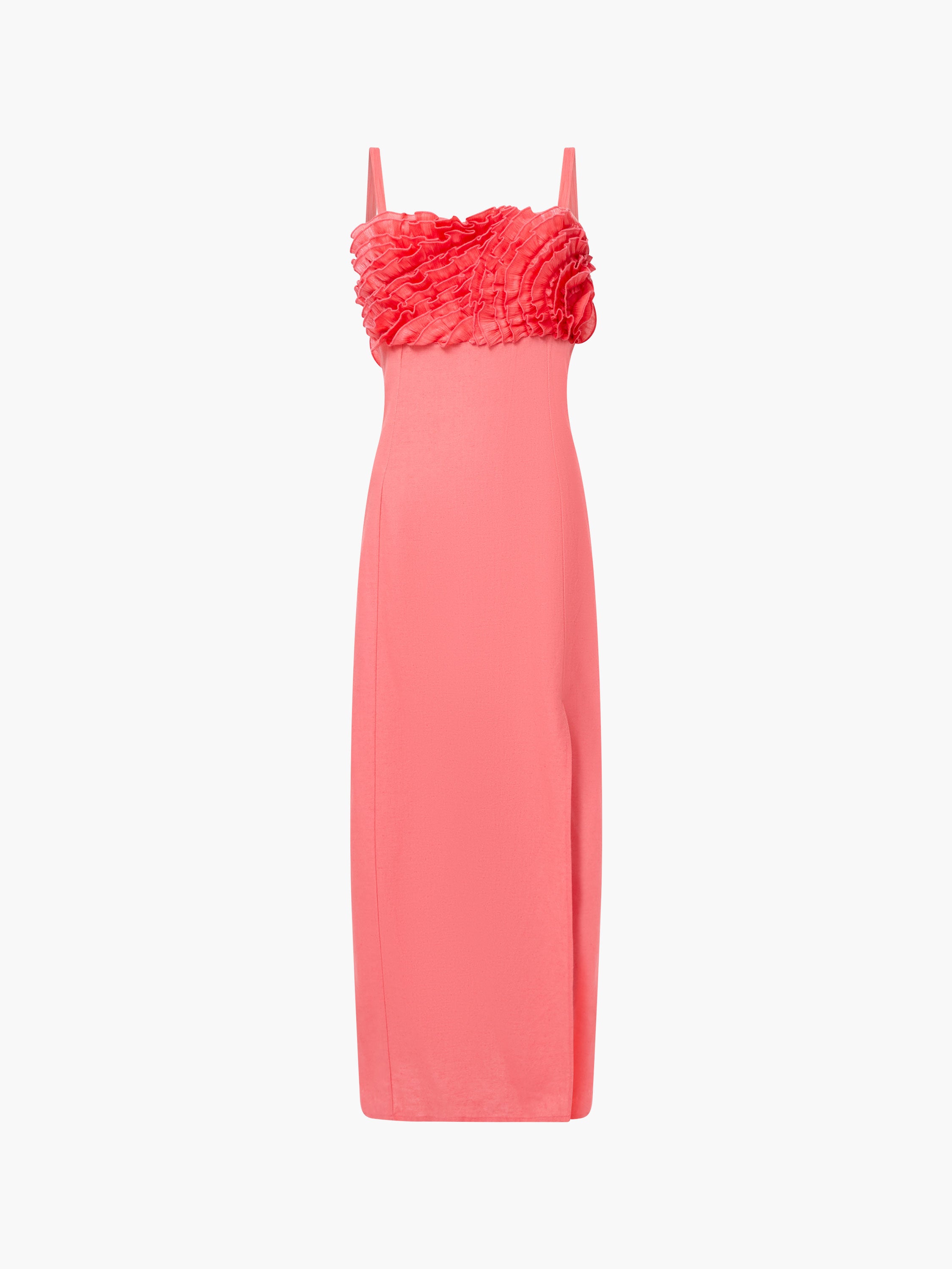 Ariette Ruffled Bust Midi Dress
