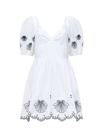 Cambria Cotton Anglaise Mini Dress