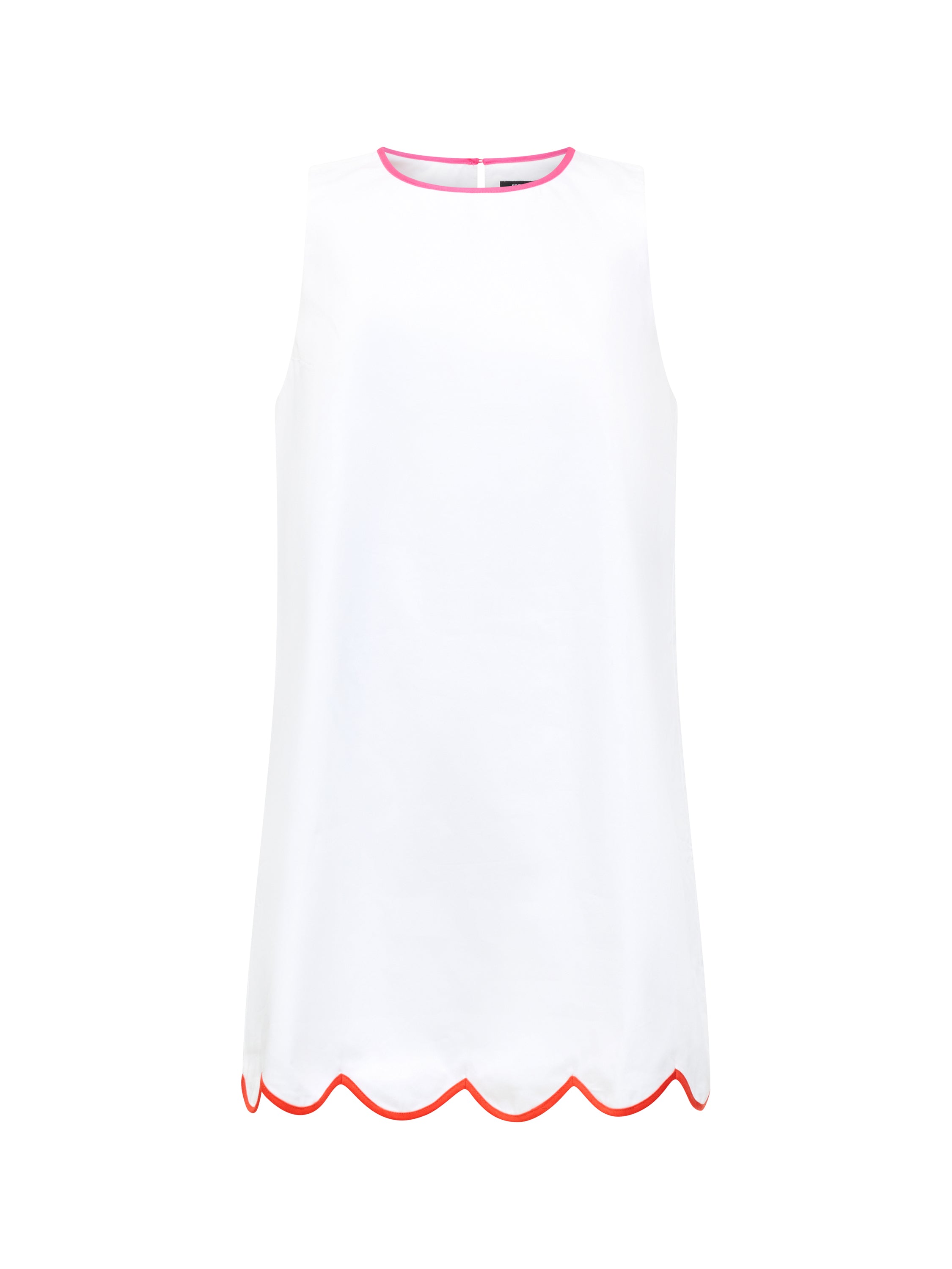 Alexis Poplin Scallop Hem Mini Dress