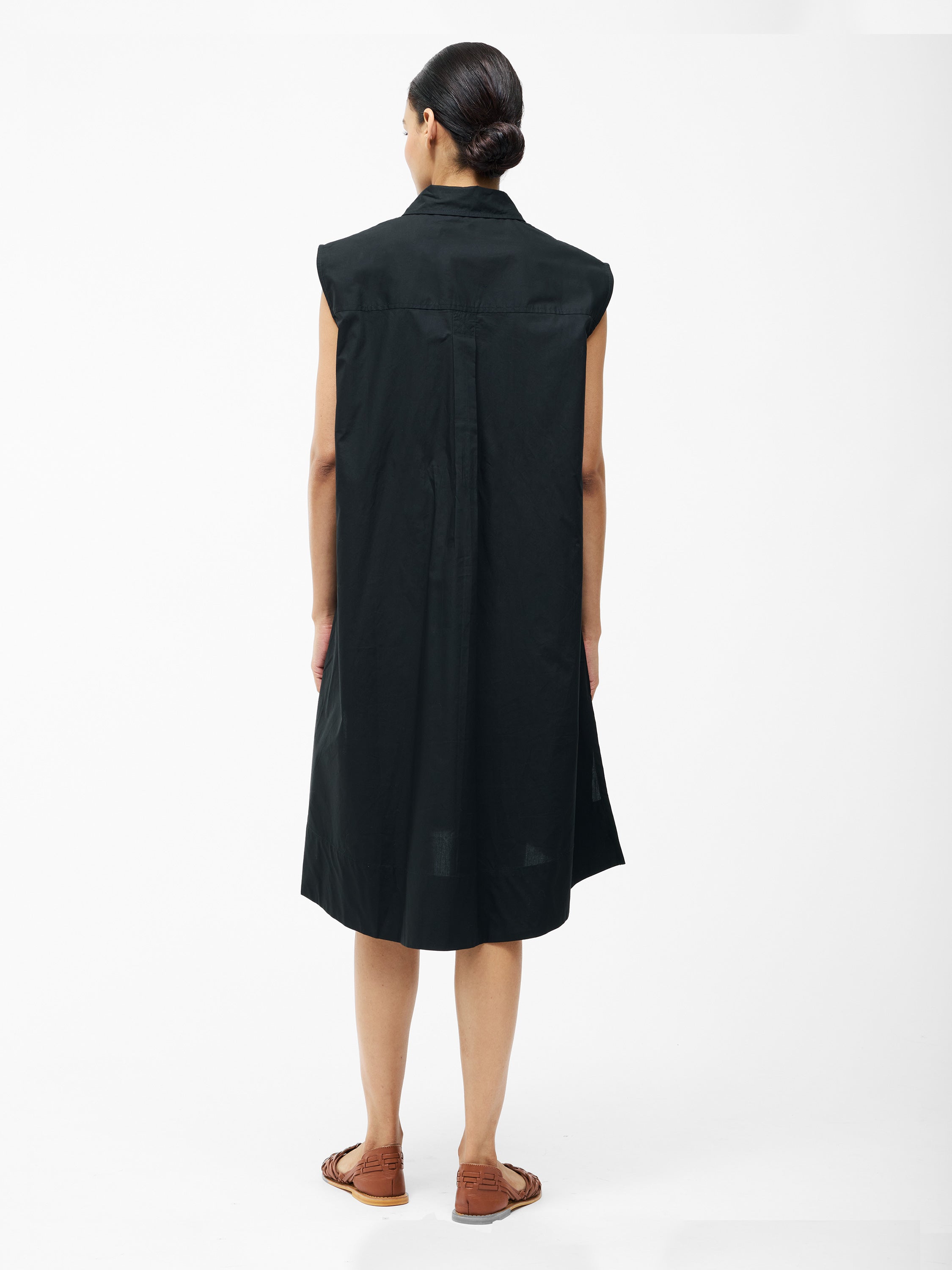Poplin Tie Sleeveless Dress