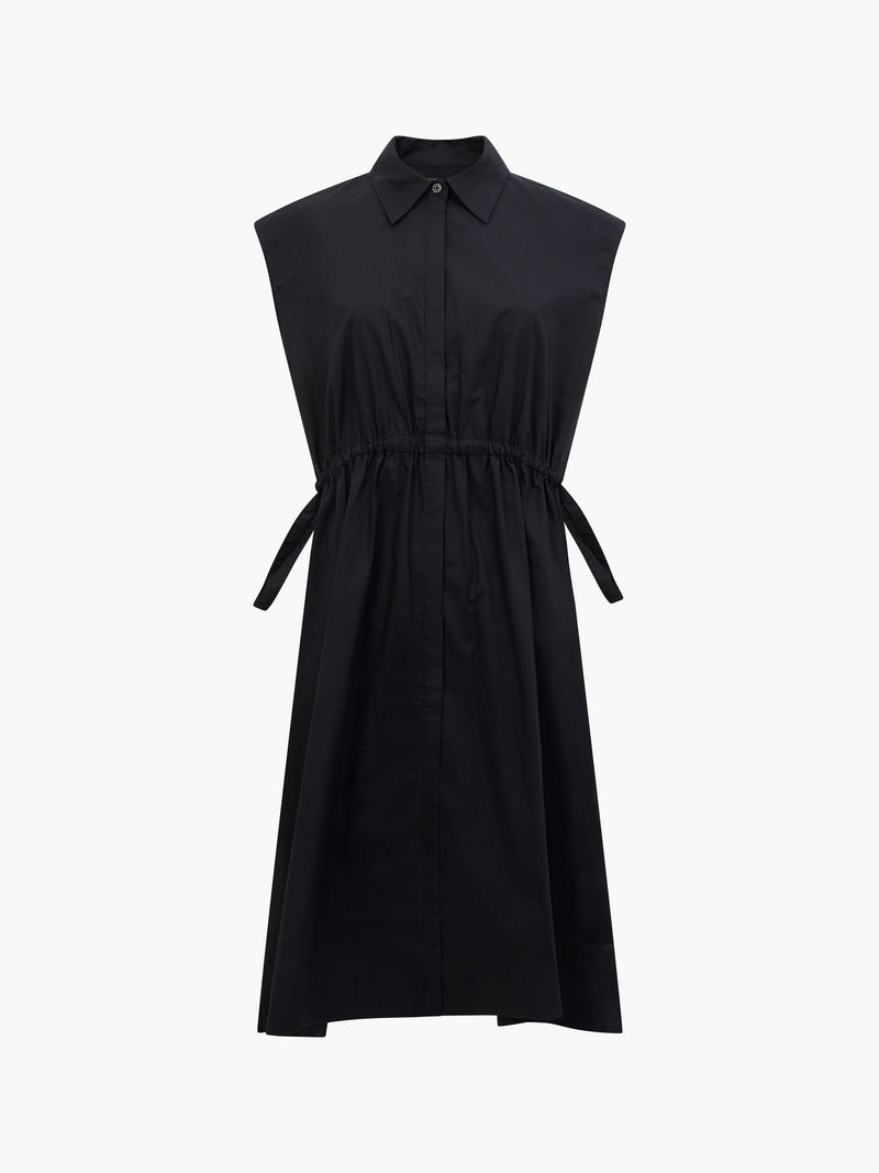 Poplin Tie Sleeveless Dress