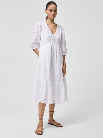 Broderie Anglaise Tiered Dress