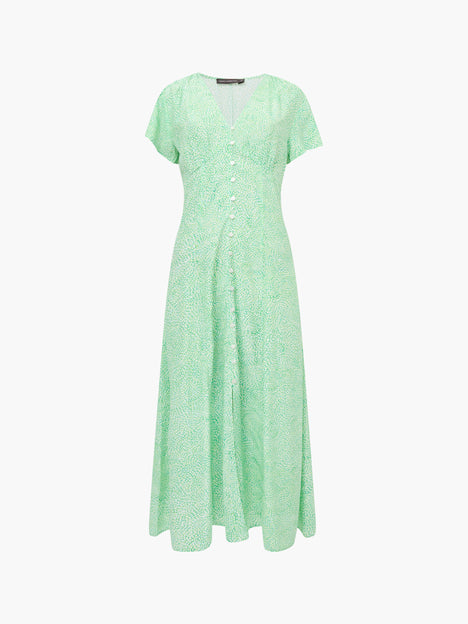 Bernice Eco V Neck Printed Tea Dress