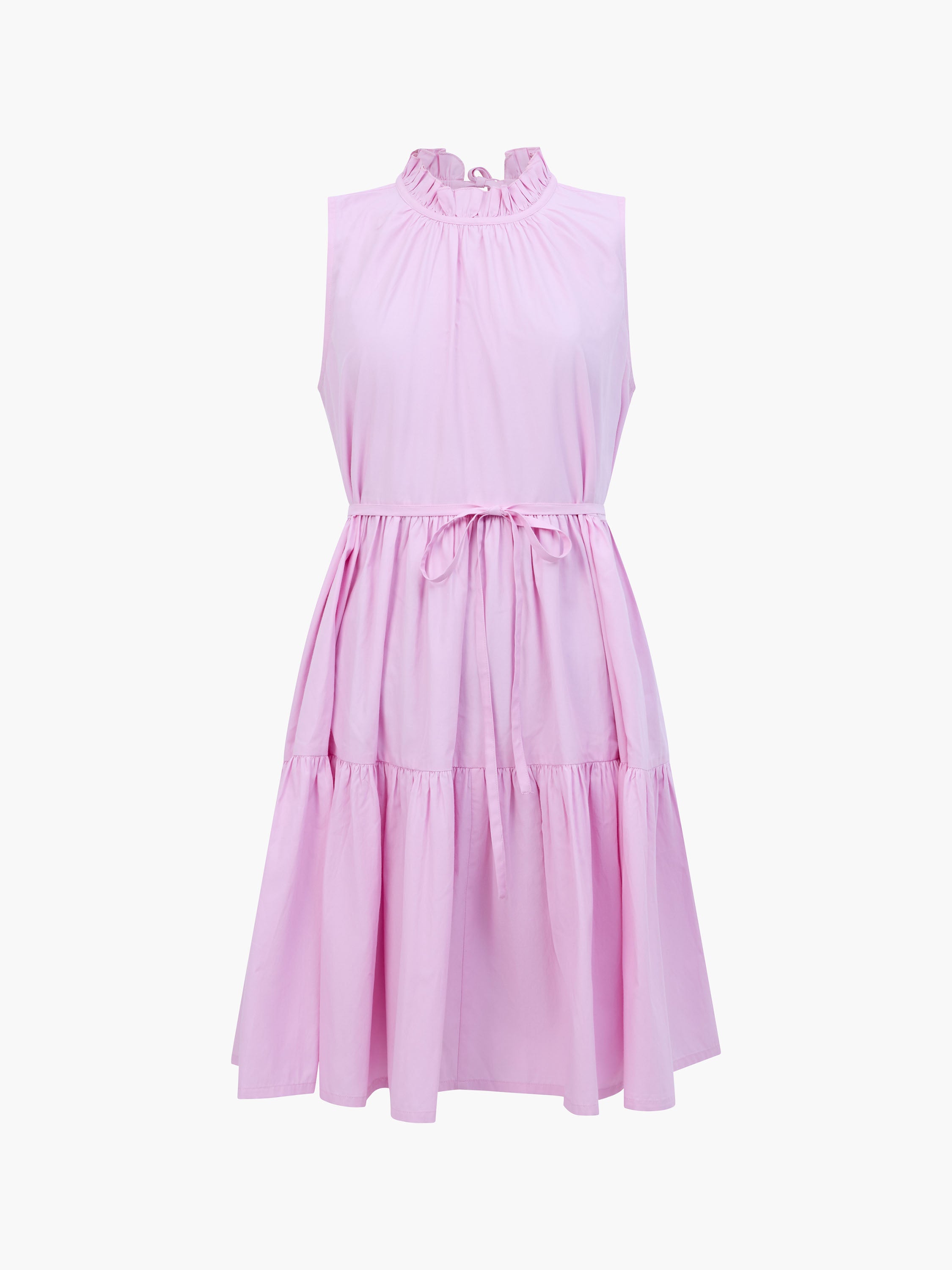 Tiered Poplin Mini Dress