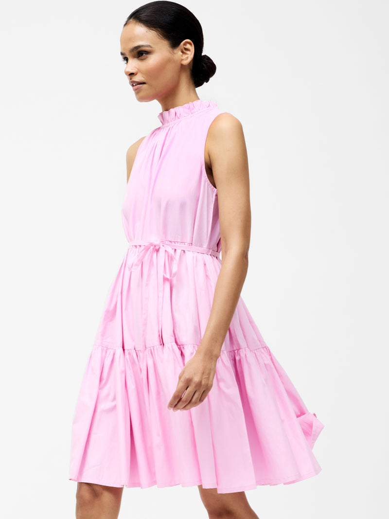 Tiered Poplin Mini Dress