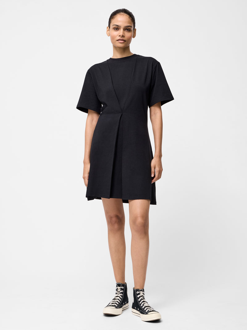 Pleat Flippy Mini Dress