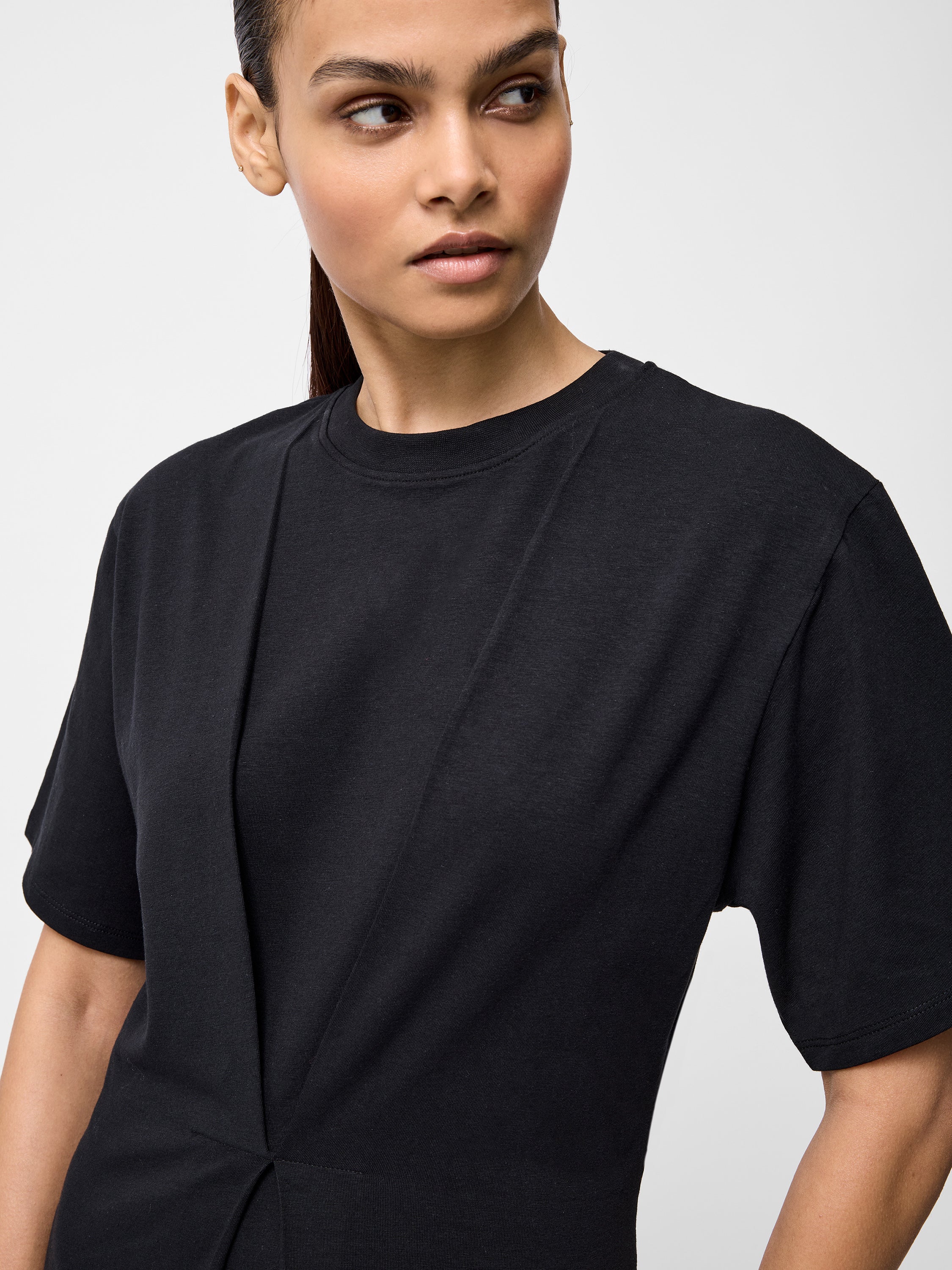 Pleat Flippy Mini Dress