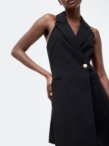 Halterneck Blazer Mini Dress