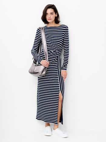 Kyra Jersey Striped Midaxi Dress