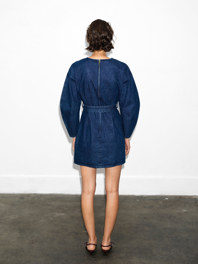 Leighton Denim Banana Sleeve Mini Dress