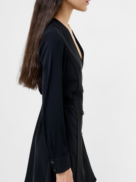 Levent Crepe Double Breasted Mini Dress